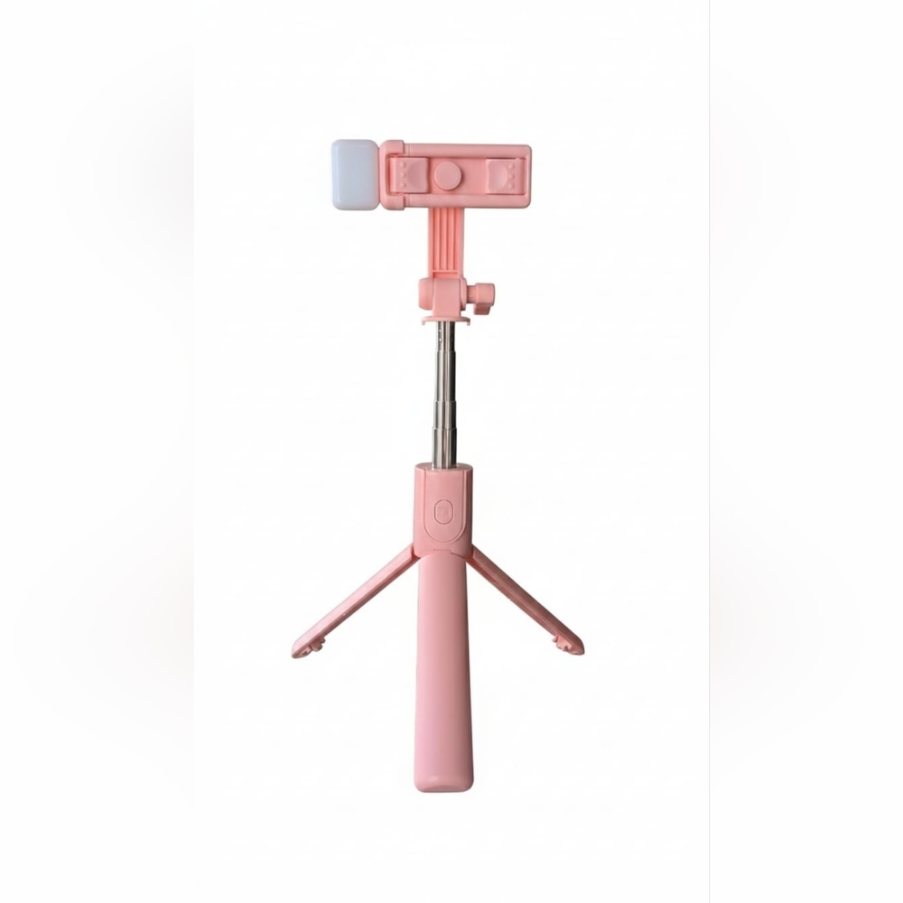 Expendable Wireless Bluetooth Selfie Stick Tripod with 3 Modes Light for Phone